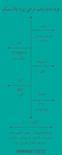 فوم شانه تخم مرغی گرمایش از کف پویا پلاستیک سیرجان